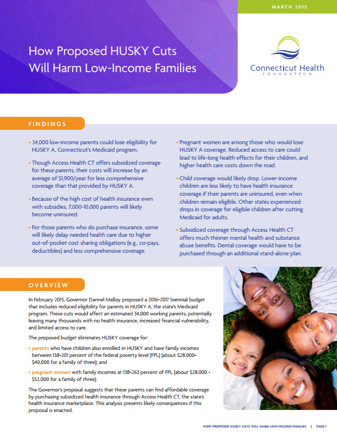 How Proposed HUSKY Cuts Will Harm Families CT Health