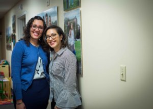 This is a photo of Jacqueline Sanchez (right) and Program Supervisor Giselle Carlotta-McDonald