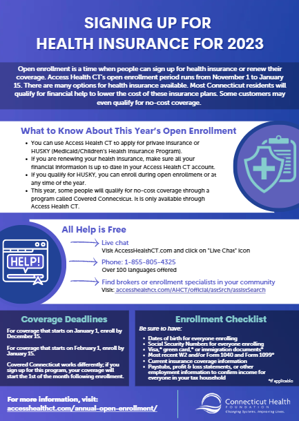 This is a 1-pager with key details about the 2022 open enrollment period.